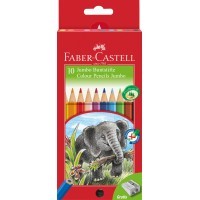 Набор цветных карандашей Faber-Castell Jumbo, 12цв. (+точилка)
