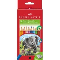 Набор цветных карандашей Faber-Castell Jumbo, 12цв. (+точилка)