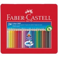 Набор цветных карандашей Faber-Castell Grip 2001, 24цв. (метал.коробка)