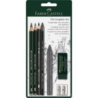 Набор чернограф. карандашей Faber-Castell PITT, 7 предм. (блистер)