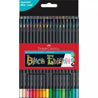 Карандаши цветные трехгран. Faber-Castell `Black Edition` черное дерево, 36цв.