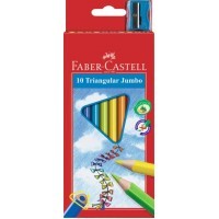Набор цветных карандашей Faber-Castell Jumbo, 10цв. (+точилка)