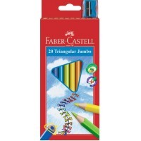 Набор цветных карандашей Faber-Castell Jumbo, 20цв. (+точилка)
