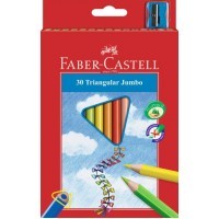 Набор цветных карандашей Faber-Castell Jumbo, 30цв. (+точилка)