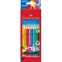 Карандаши цветные стираемые Faber-Castell Grip, 10цв.