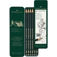 Набор чернограф. карандашей Faber-Castell CASTELL 9000, 6шт. (HB-8B)
