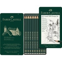 Набор чернограф. карандашей Faber-Castell CASTELL 9000, 12шт. (5B-5H)