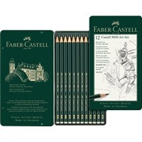 Набор чернограф. карандашей Faber-Castell CASTELL 9000, 12шт. (8B-2H)