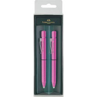 Набор шариковая ручка + карандаш 0,7мм Faber Castell GRIP 2011 цвет розовый