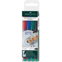 Перманентные капиллярные ручки MULTIMARK 0.6 мм, набор 4 цвета