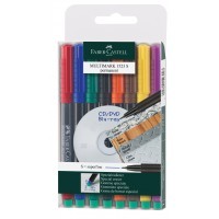 Капиллярные ручки MULTIMARK перманентные 0.4 мм, набор 8 цветов