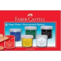 Пальчиковые краски Faber-Castell, 6 чветов по 25 мл