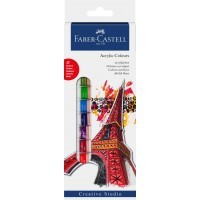 Краски акриловые Faber-Castell 12 цветов