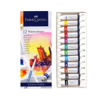 Набор красок акварель худож. Faber-Castell, тубы 9мл, 12цв., картон. коробка