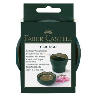 Складной стакан для воды Faber-Castell CLIC&GO зелёный