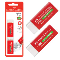 Ластики для карандаша Faber-Castell `PVC-Free`, 63х22х11мм, 2шт. (белые)