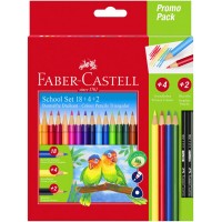 Карандаши цветные трехгран. Faber-Castell 18цв (+ 4осн.цв. + 2 чернографит.)