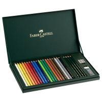 Карандаши цветные художественные Faber-Castell `Polychromos`, 20цв.+ 4ч/г заточен., студийная коробка