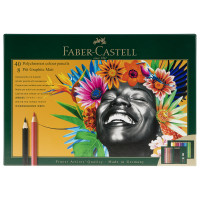 Набор художественных изделий Faber-Castell `Polychromos & Pitt Graphite Matt `, 50 предметов, студийная коробка