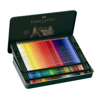 Карандаши цветные художественные Faber-Castell `Polychromos`, 102цв., заточен., метал. коробка