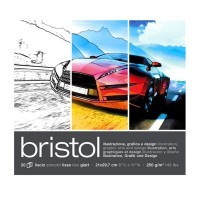 Альбом для графики FABRIANO Bristol, 250г/м2, 21x29.7см, склейка 20 листов
