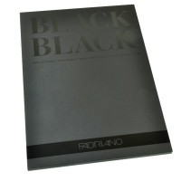 Альбом для графики FABRIANO Black Black, черная бумага 300г/м2, 29.7x42см, склейка 20 листов