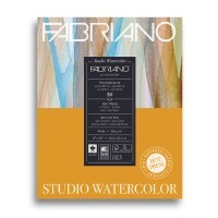 Альбом для акварели FABRIANO Watercolour Studio Hot pressed, 200г/м2, 20.3x25.4см, Сатин, склейка 20 листов