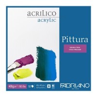 Блок бумаги для акрила FABRIANO Pittura, 400г/м2, 40x40см, Фин, склейка 10 листов