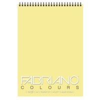 Блокнот на спирали для зарисовок FABRIANO Colours, тонированная бумага 80г/м2, 21x29.7см, Желтый, 100 листов