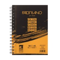 Альбом для зарисовок FABRIANO Schizzi, 90г/м2, 14.8x21см, 60 листов, спираль по длинной стороне
