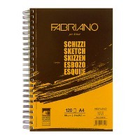 Альбом для зарисовок FABRIANO Schizzi, 90г/м2, 21x29.7см, 120 листов, спираль по длинной стороне