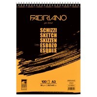 Альбом для зарисовок FABRIANO Schizzi, 90г/м2, 29.7x42см, 100 листов, спираль по короткой стороне