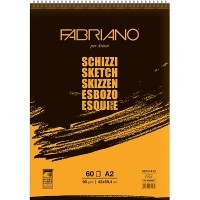 Альбом для зарисовок FABRIANO Schizzi, 90г/м2, 42x59.4см, 60 листов, спираль по короткой стороне