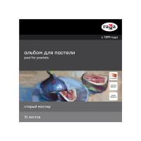 Альбом для пастели `Теплые тона` Гамма `Старый Мастер` 160г/м2 20х20см, ячейки, 15л., 5цв., склейка