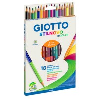 Карандаши цветные двусторонние GIOTTO STILNOVO BICOLOR, 18шт. (36цв.)