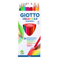 Набор акварельных трехгранных карандашей GIOTTO COLORS 3.0, 24цв.