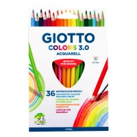 Набор акварельных трехгранных карандашей GIOTTO COLORS 3.0, 36цв.