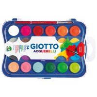 Сухая акварель в таблетках 23мм GIOTTO WATERCOLORS mini, 24цв.