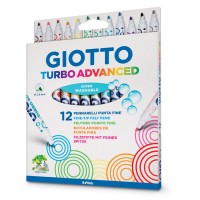 Фломастеры GIOTTO TURBO ADVANCED, 12цв.