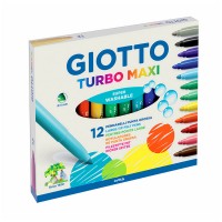 Фломастеры утолщенные GIOTTO TURBO MAXI, 12цв.