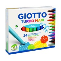 Фломастеры утолщенные GIOTTO TURBO MAXI, 24цв.