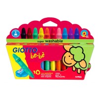 Мелки восковые  GIOTTO be-be WAX Crayons, 10цв.
