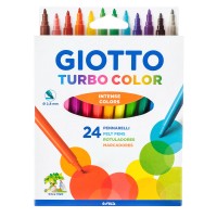 Фломастеры GIOTTO TURBO COLOR, 24цв. (коробка с подвесом)