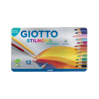 Карандаши акварельные GIOTTO STILNOVO ACQUARELL, 12цв. (мет. коробка)
