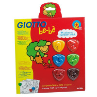 Набор для творчества Giotto be-be, книжка-раскраска, восковые мелки, 6 цветов Ассорти