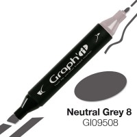 Маркер спиртовой двухсторонний GRAPH'IT, 9508 Серый нейтральный 8