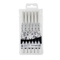 Набор капиллярных ручек FINE LINER Graph\'It (0.05-0.1-0.2-0.3-0.5-0.8 мм), Черный, 6шт.