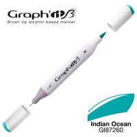 Маркер спиртовой двухсторонний BRUSH Graph\'It, 7260 Зеленый Индийский океан