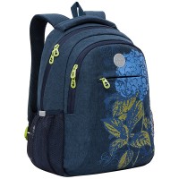 Рюкзак Grizzly темно-синий 31х42х18см, 2 отделения, 3 кармана, анатомическая спинка