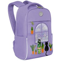 Рюкзак Grizzly лаванда 28х39х12.5см, 2 отделения, 3 кармана, укрепленная спинка